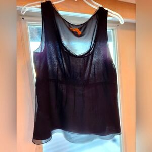 Black Sleeveless Blouse - Medium